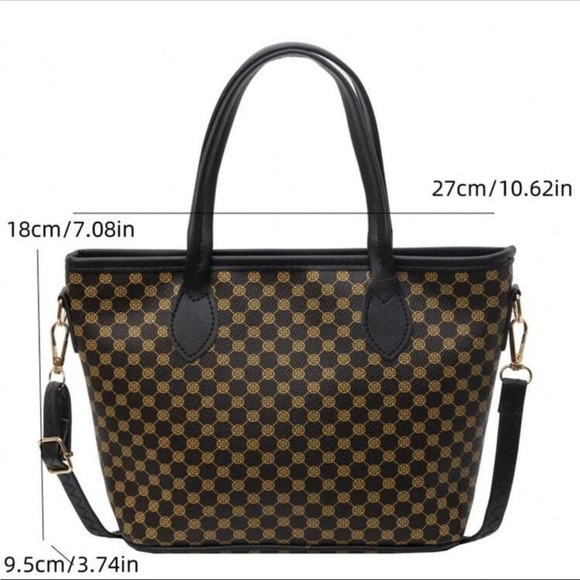 ⚠️Clearance Black And Brown Print Shoulder Tote Bag - Picture 8 of 8